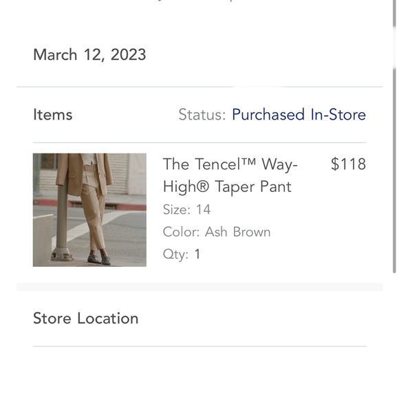 Everlane The Tencel Way-High Taper pant size 14￼ - Picture 9 of 9